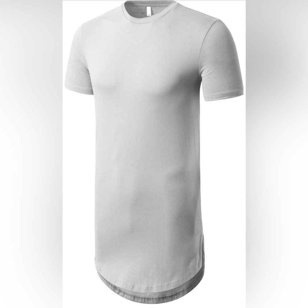 Men's Basic Hipster Hip Hop Elong Longline Crewneck T-Shirt XL, NWT